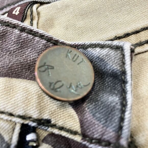Kut from the Kloth Size 4 Camo Moto Pants Women Mia Toothpick Ankle Skinny Jeans - Picture 4 of 12